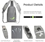 G4Free Sling Bag Backpack RFID Blocking Crossbody with Front Pocket Hiking Daypack Outdoor Chest Bag for Women Men