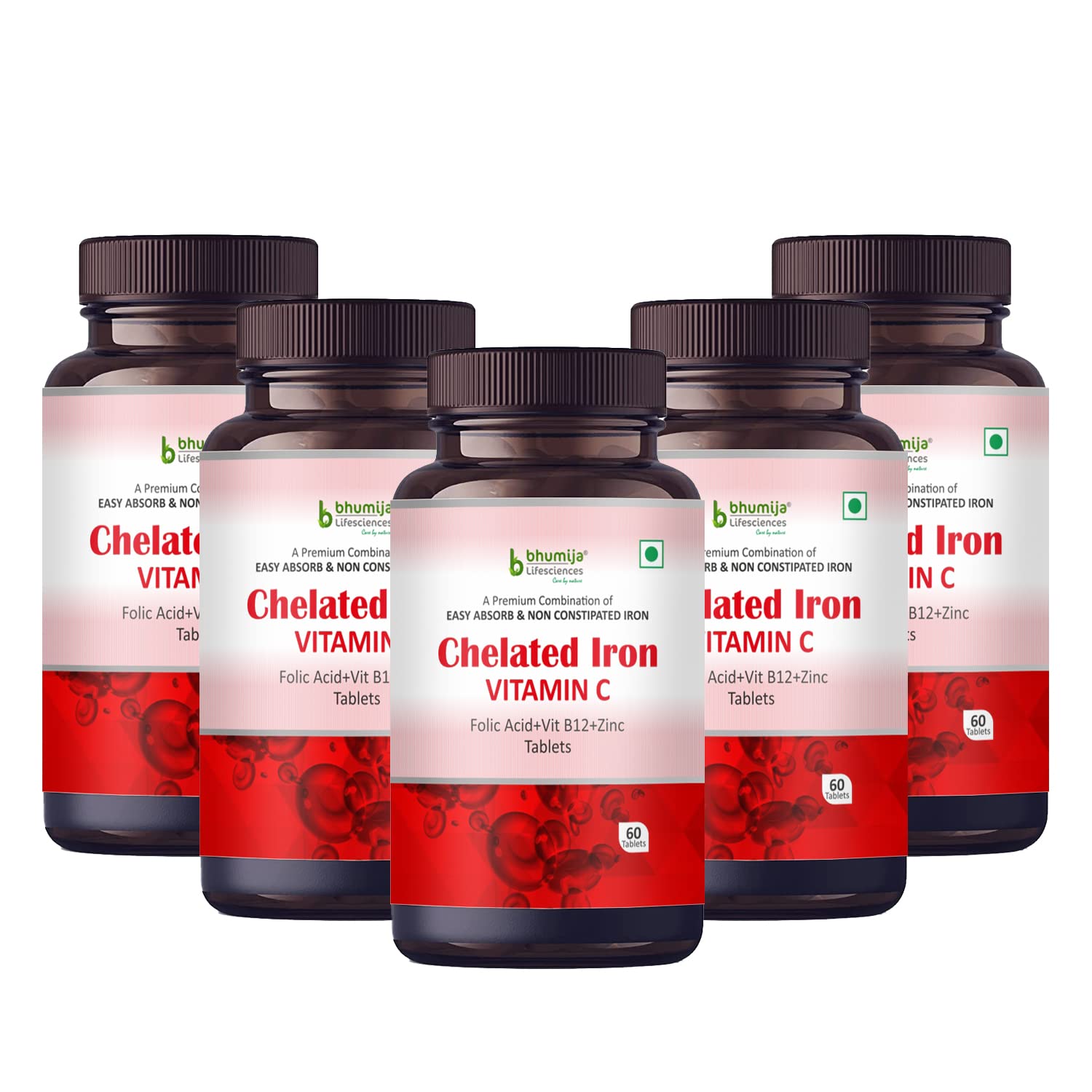 Bhumija Lifesciences Chelated Iron Tablets Vitamin C Easy Absorb & NonConstipating Iron