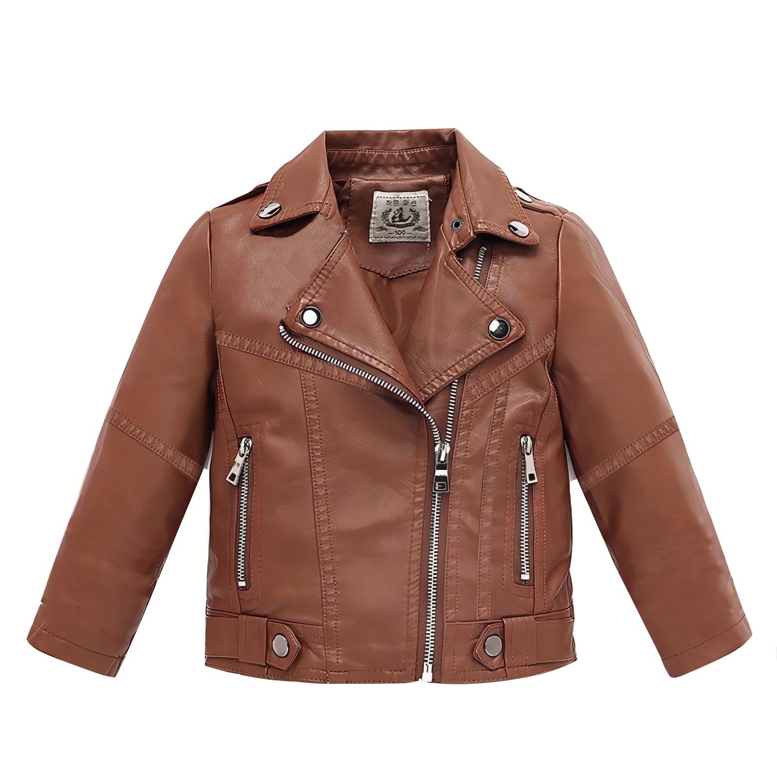 Linboo Kinder Lederjacke Mädchen - Coole Bikerjacke Aus Kunstleder Für Frühling Und Herbst