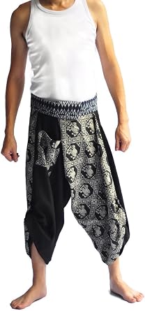 Amazon.com: Siam Trendy pantalones de estilo japonés Pants Talla única  Negro para hombre diseño de dibujos animados japonesa : Ropa, Zapatos y  Joyería