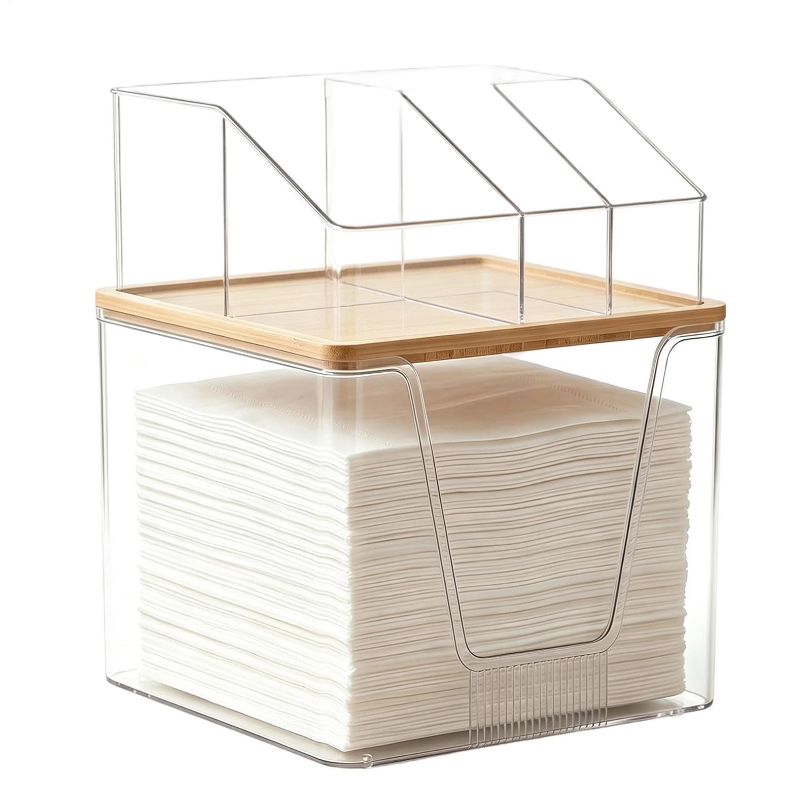 Hautpflege-Organizer Transparent Acryl-Doppelschicht Multifunktionale Boxen | Badorganizer und Aufbewahrung für Hautpflege, Make-up-Pinsel, , Kosmetik, Kommode, Thekenplatte,
