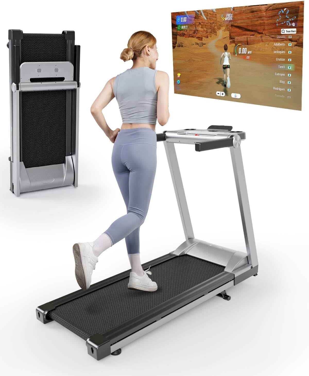 MJWW 3.0HP Folding Treadmill for Home/Office with 300 LBS Capacity