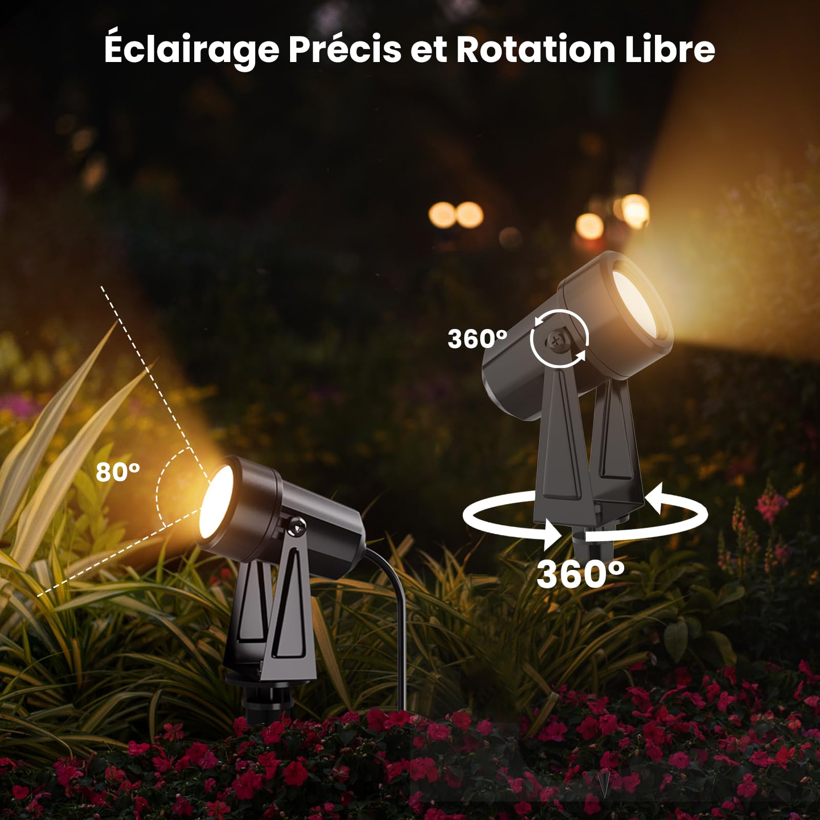Yuusei Spot LED Extérieur 31M, 1 Lot de 10 Spot Exterieur Blanc Chaud 3000K