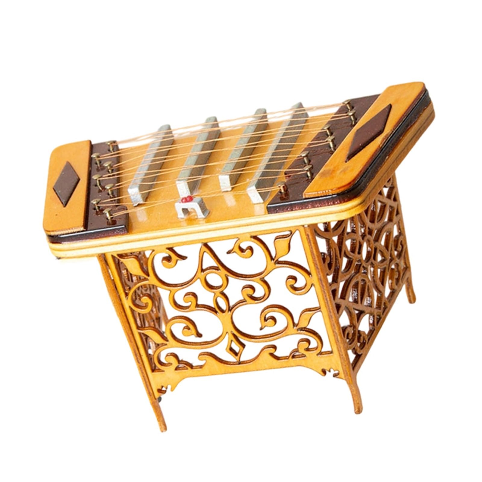 ZXFJYUIP Miniature Musical Instrument Decorations For A Vintage Living Room Include A Moon Lute And A Hulusi(19)