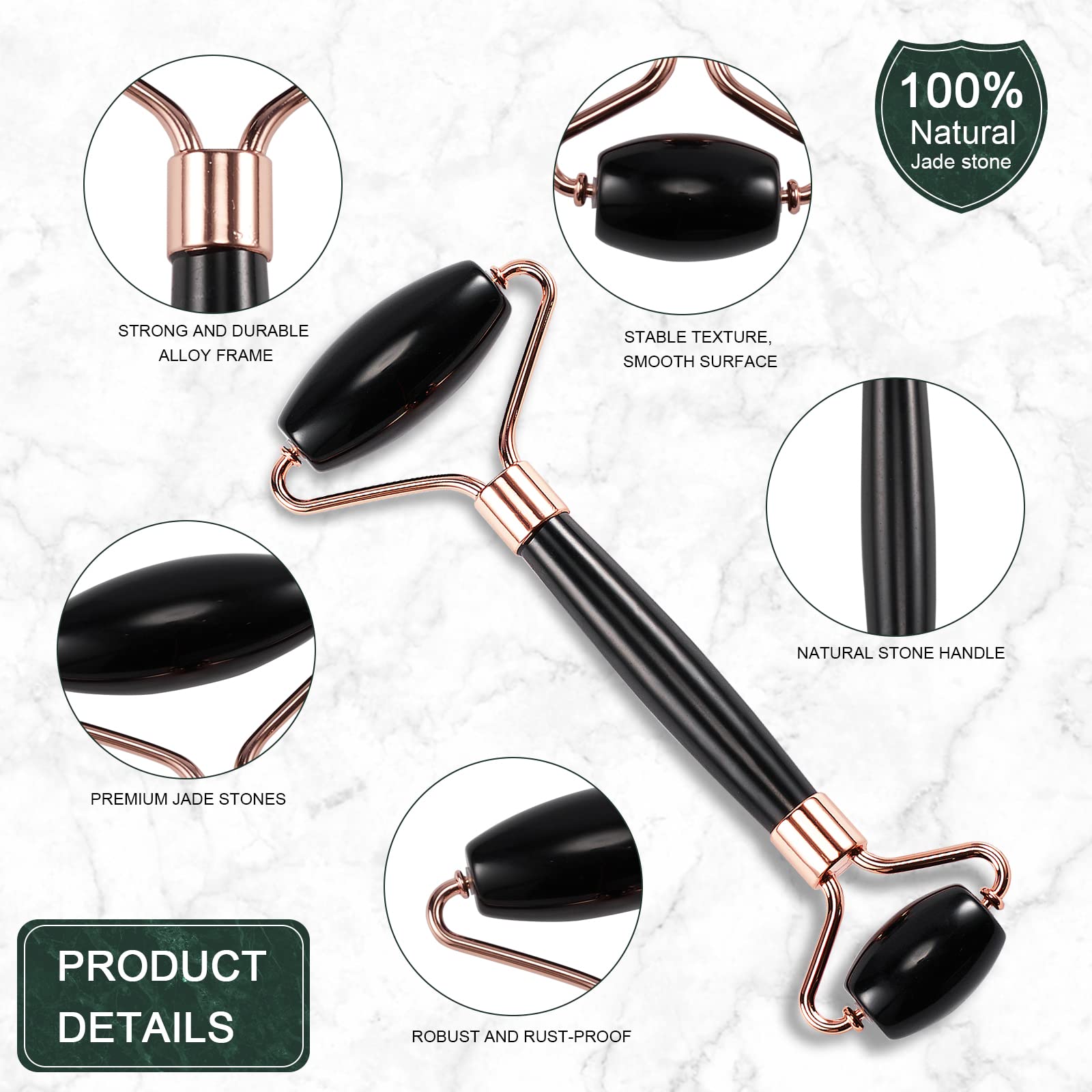Amazon.co.jp: Gua Sha & Jade ローラーセット、フェイシャルローラー
