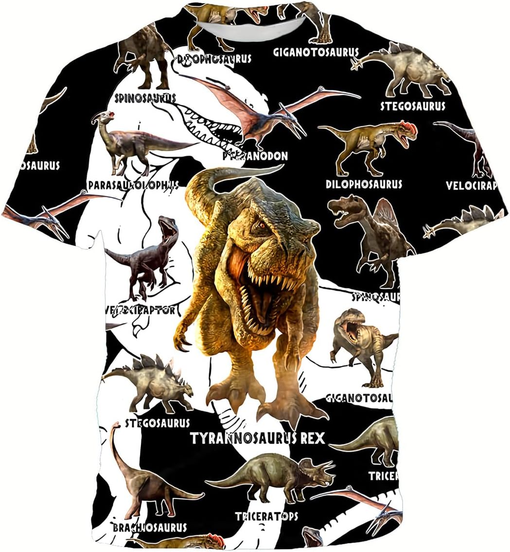 CHAOS MONKEY Kids Novelty Graphic T-Shirt 3D Digital Print Casual Short Sleeve Shirt Summer Tee for Boys and Girls - Image 3