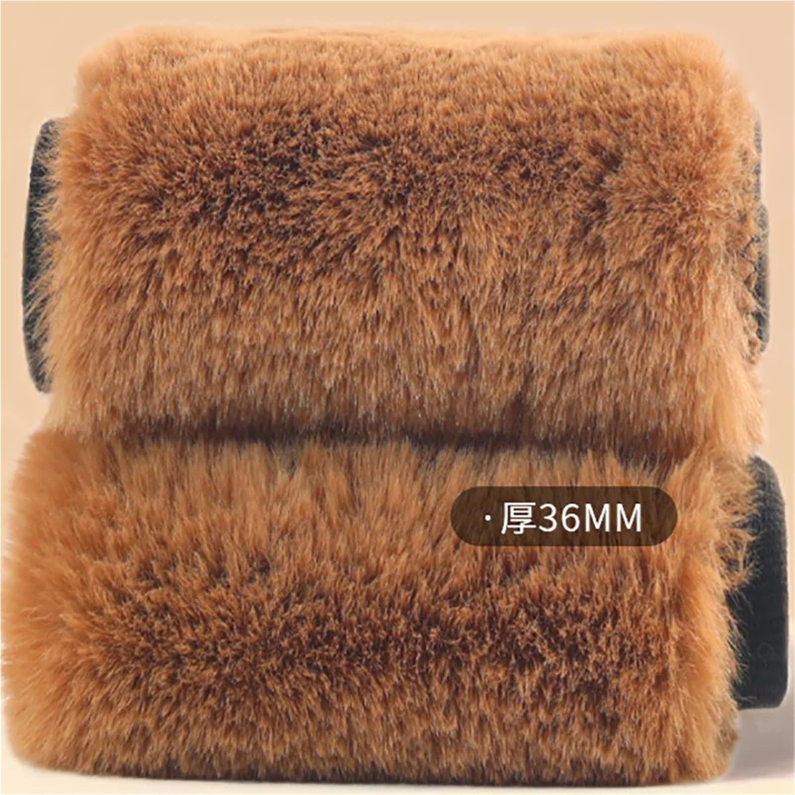 Genouillères Thermiques Polaire Cheveux Épais Chaud Genouillère Automne Hiver(Black,M)