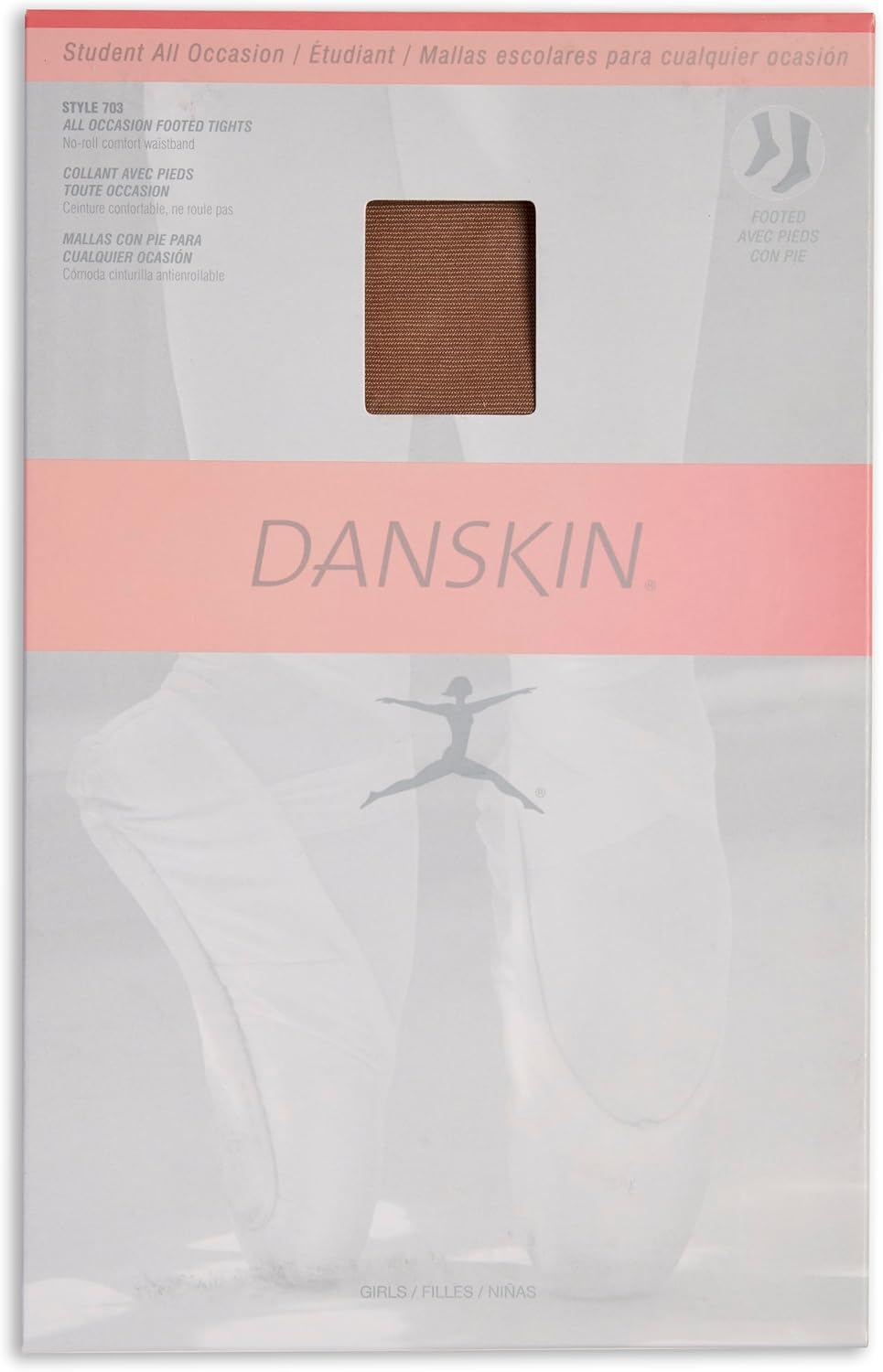 Danskin Girls' Dance Student Footed Tights