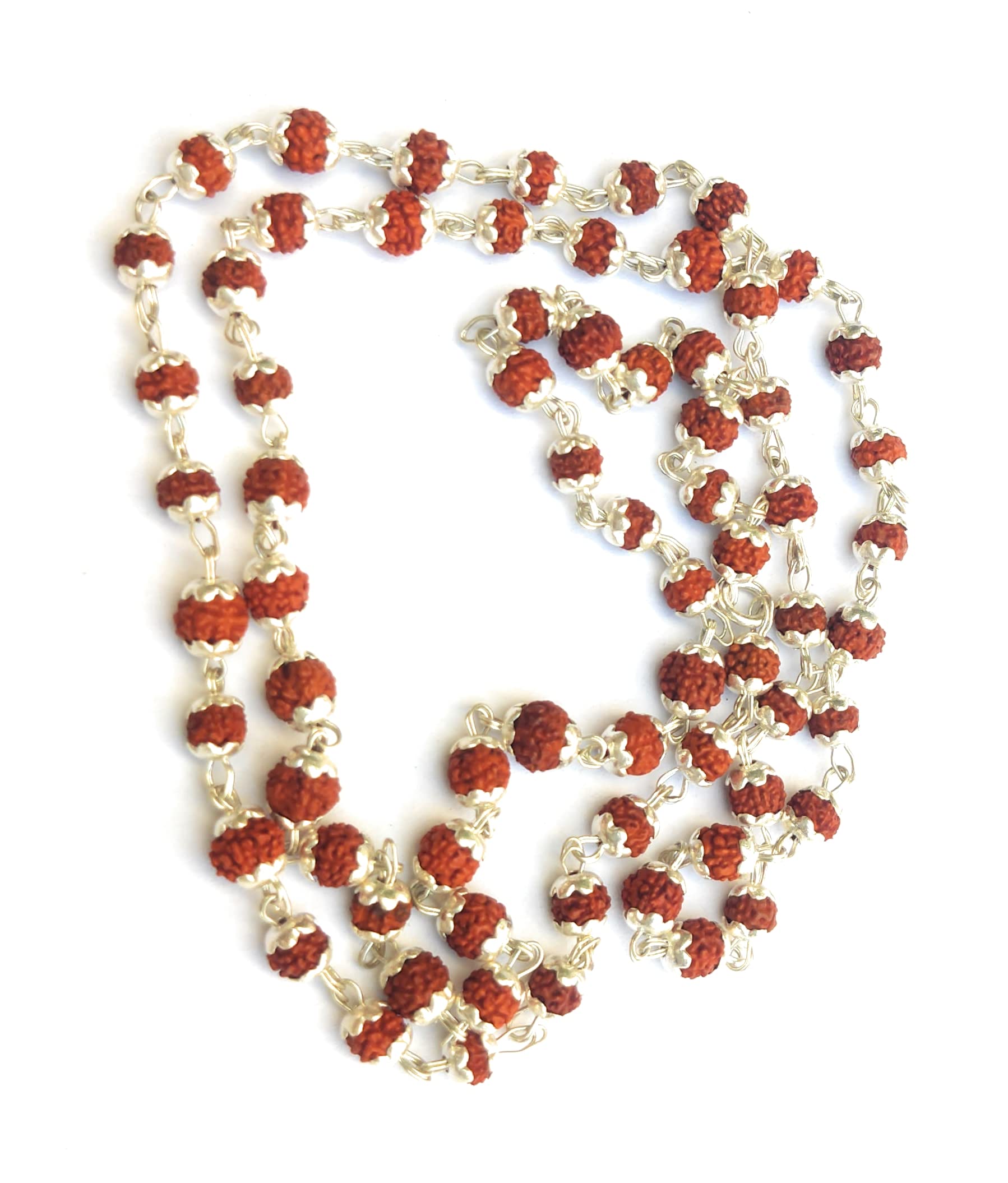 Apnisanskriti Rudraksha Mala with Pure Silver Cap for Men/Women Wearing - Natural Lab Certified Brown Rudraksh(5 mm, Pure Silver) - Pack of 1 (B07ZQ5ZV44) Amazon Price History, Amazon Price Tracker