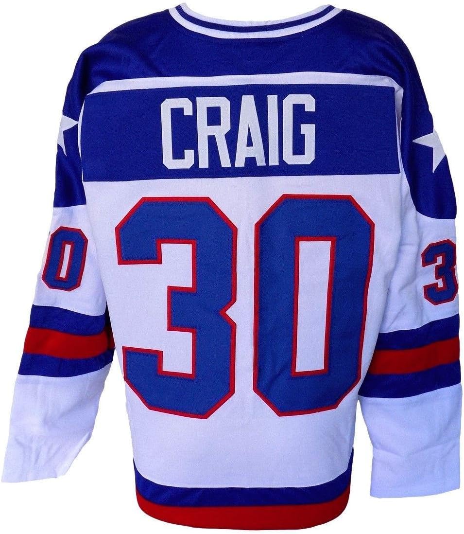 Jim Craig Unsigned Custom White 1980 Miracle On Ice Jersey Size Large Game Used