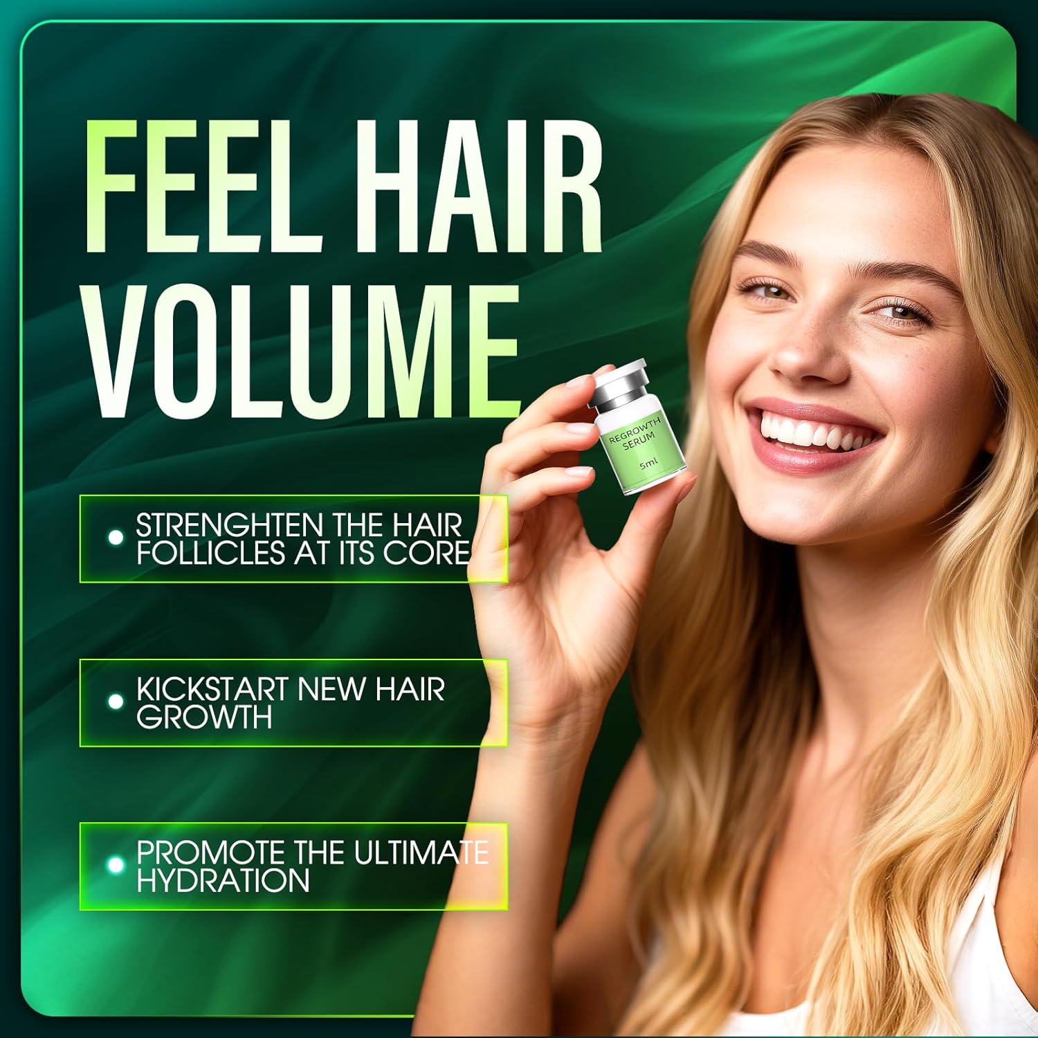 Hair Regrowth System - Hair Growth Serum, Ginseng, Eclipta Prostrata, Strengthens Roots, Thicker, Just Weeks in Healthier Hair (2)