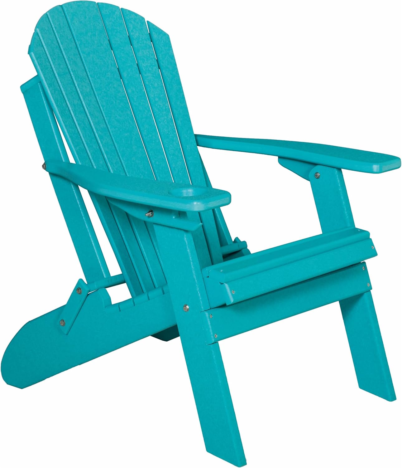 Furniture Barn USA Poly Folding Adirondack Chair with Smart Phone Holder, Bright Purple