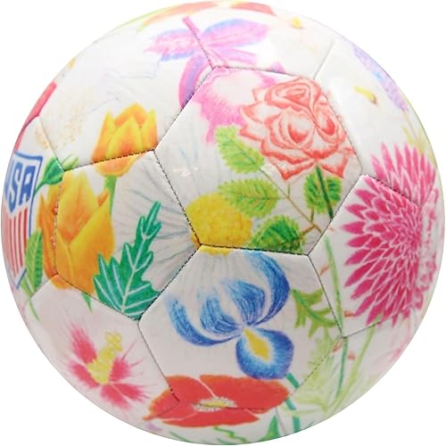 Miniatura 8 de Icon Sports Balón de fútbol con licencia oficial de la Federación de Fútbol de Estados Unidos, tamaño 5, Crayola & Fox Sport Collaboration Flower