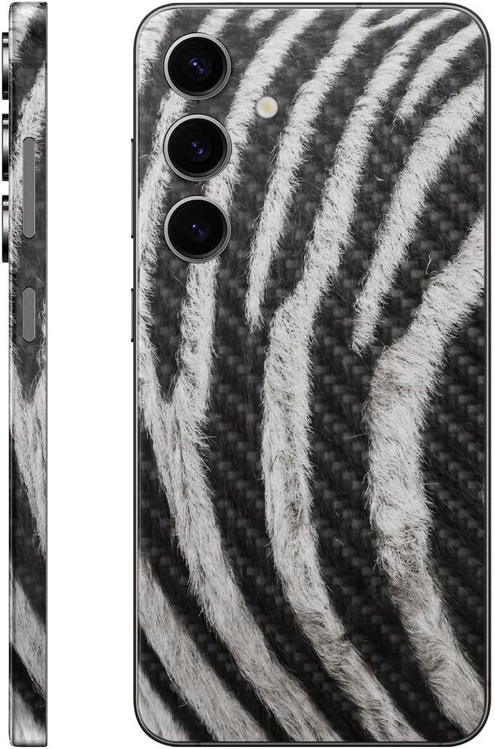 Carbon Fiber Phone Skin Compatible with Samsung Galaxy S24 - Great White Shark - Premium 3M Vinyl Protective Wrap Decal Cover - Easy to Apply | Crafted in The USA by MightySkins