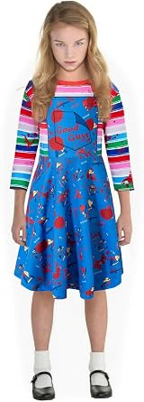 Kids Girls Halloween Role Play Horror Costumes Outfit Dress