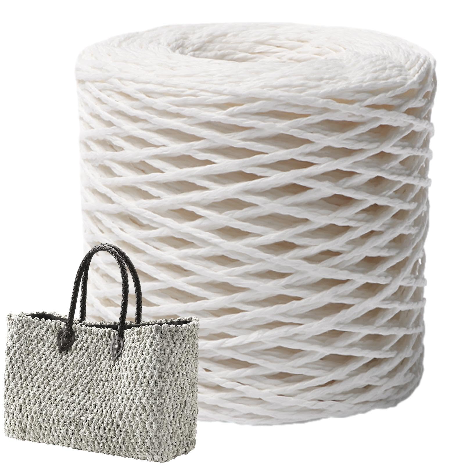 Rouleaux De Ruban De Papier Raphia, 3mm Raphia À Crocheter Pour Sac Plage Festival Bricolage Artisanat Et Décoration Cadeaux Jouet Tissage Fleuristes Jardinage, 150 Mètres De Long