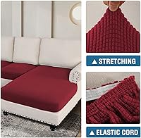 Vista 247 de H.VERSAILTEX 2025 New Sectional Couch Covers 8 Pieces Stretch Sofa Covers for Sectional Sofa Set Separate L Shaped Couch Cover for Both Left/Right