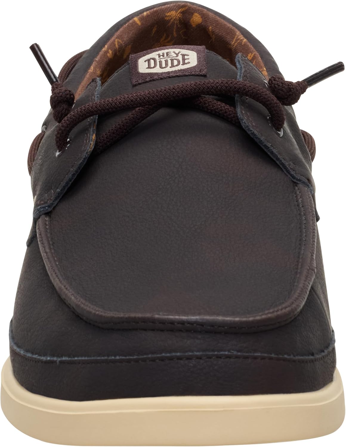 HEYDUDE Men's Harbor Lo Classic Slip On Boat Shoe | Faux Leather Upper