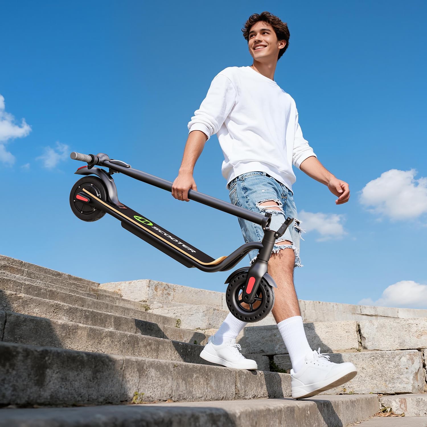 Electric Scooter,Electric Scooter Adults for Commuting,Lightweight,15.5mph, 7800mah Battery, Dual Brakes, 3-Speed Gear, for Teens & Adults product image