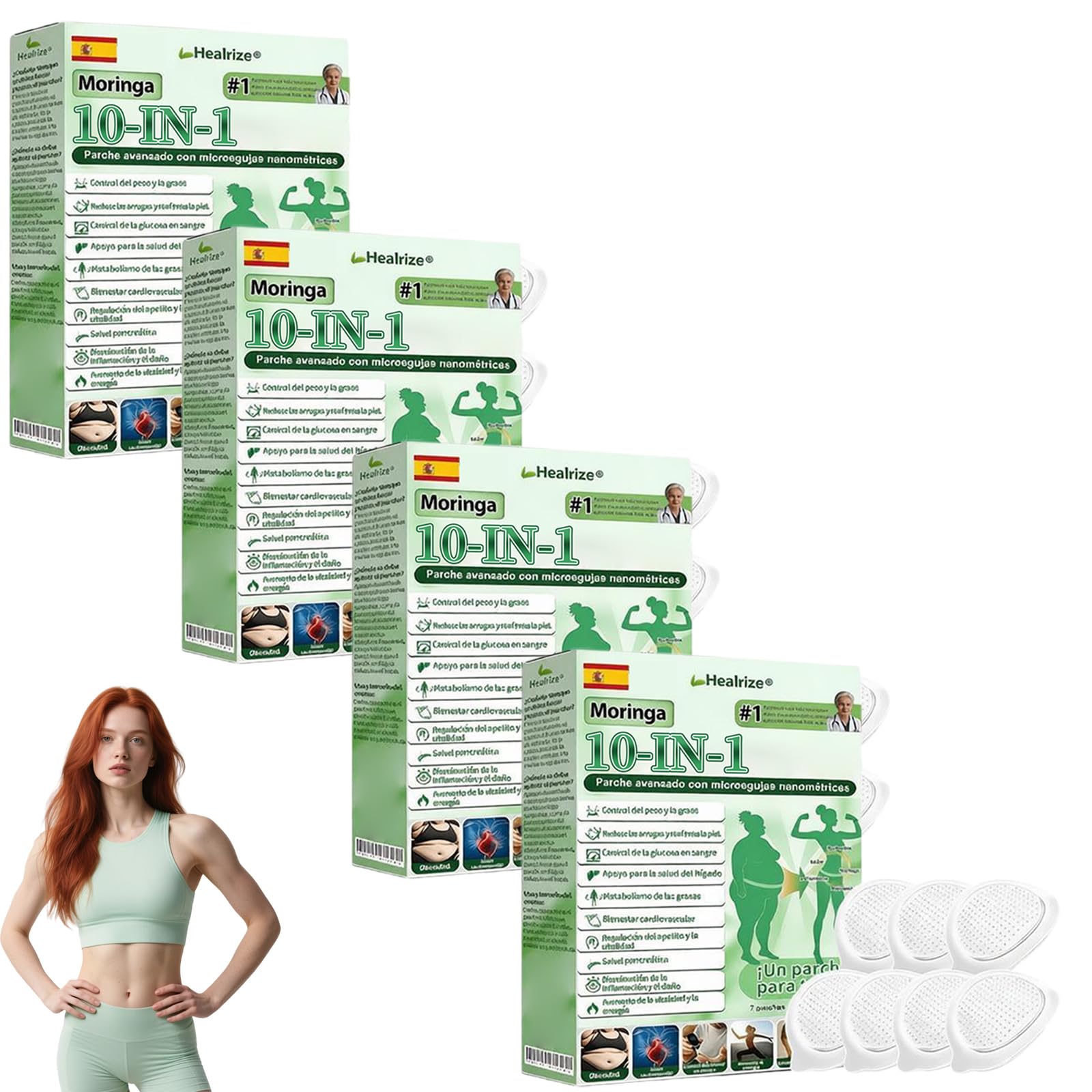 Healrize Moringa NAD+ Parche Avanzado, Healrize Parches, para hombres y mujeres (2 Caja) — view 9