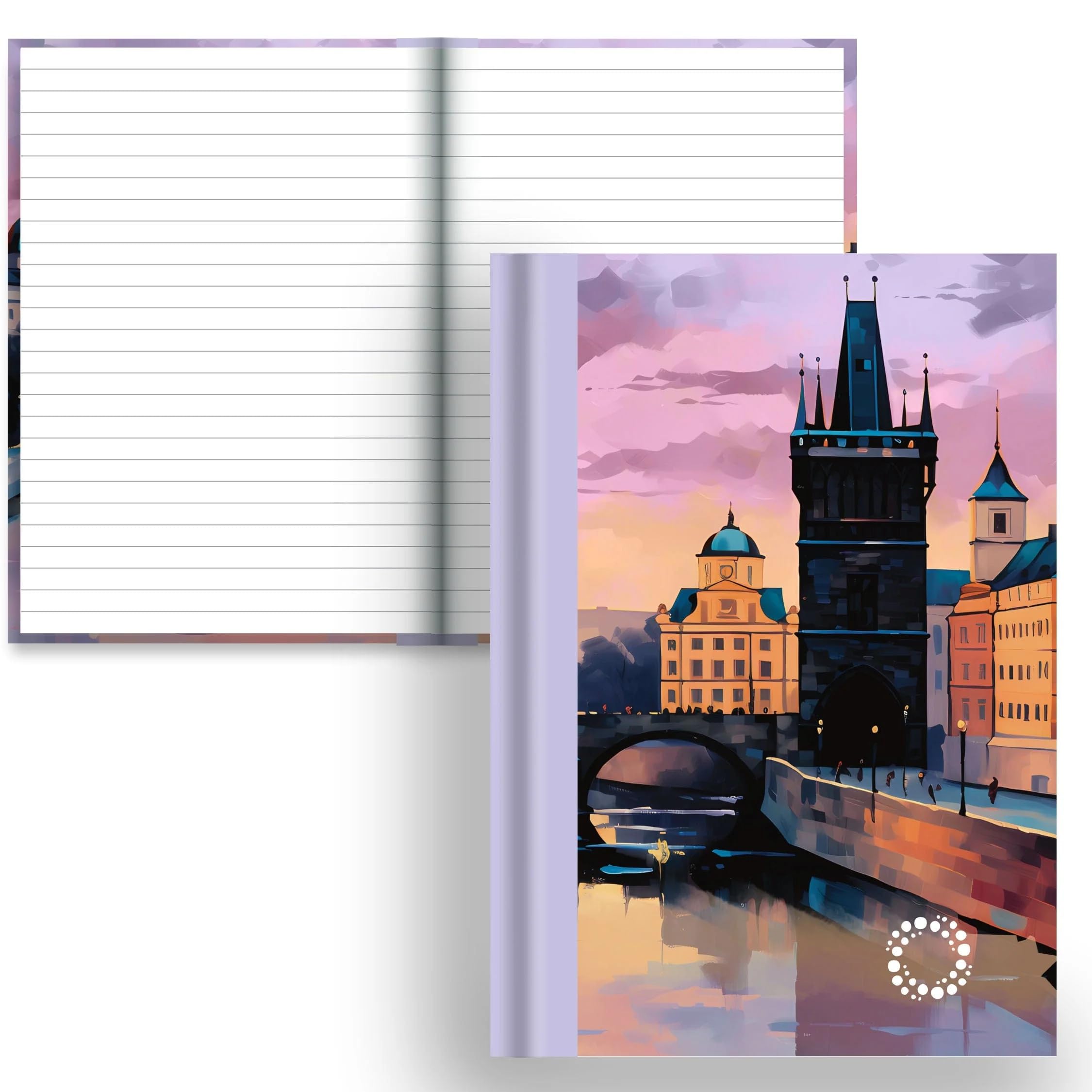 DayDot Journals Prague - A5 Hardback Notebook Lined Paper