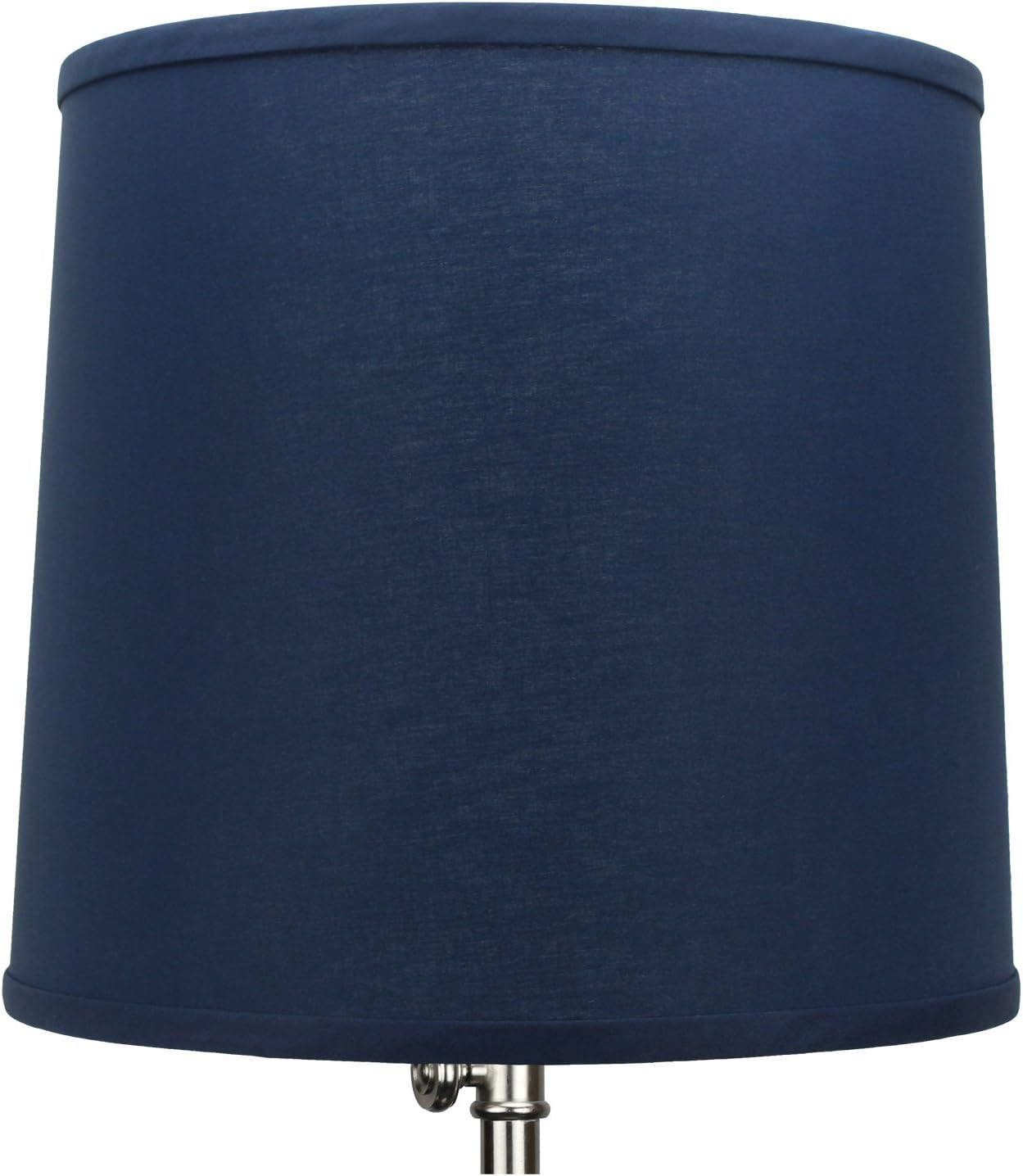 FenchelShades.com 12" Top Diameter x 13" Bottom Diameter x 12" Height Fabric Drum Lampshade Spider Attachment (Navy Blue)