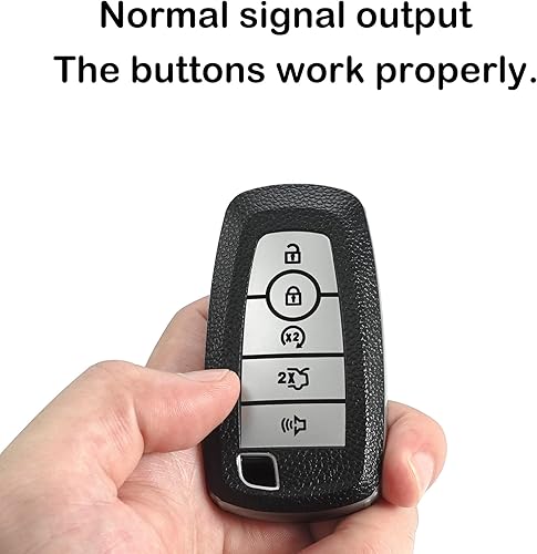 Miniatura 10 de Funda para llavero Ford con llavero de metal, textura de poliuretano termoplástico con 5 botones, compatible con la llave del automóvil Edge
