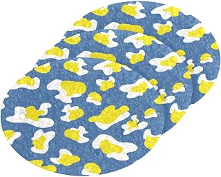 Camouflage Yellow Blue Kitchen Sponges Cleaning Dish Sponges Non-Scratch Natural Scrubber Sponge for Kitchen Bathroom Cars, pack of 3