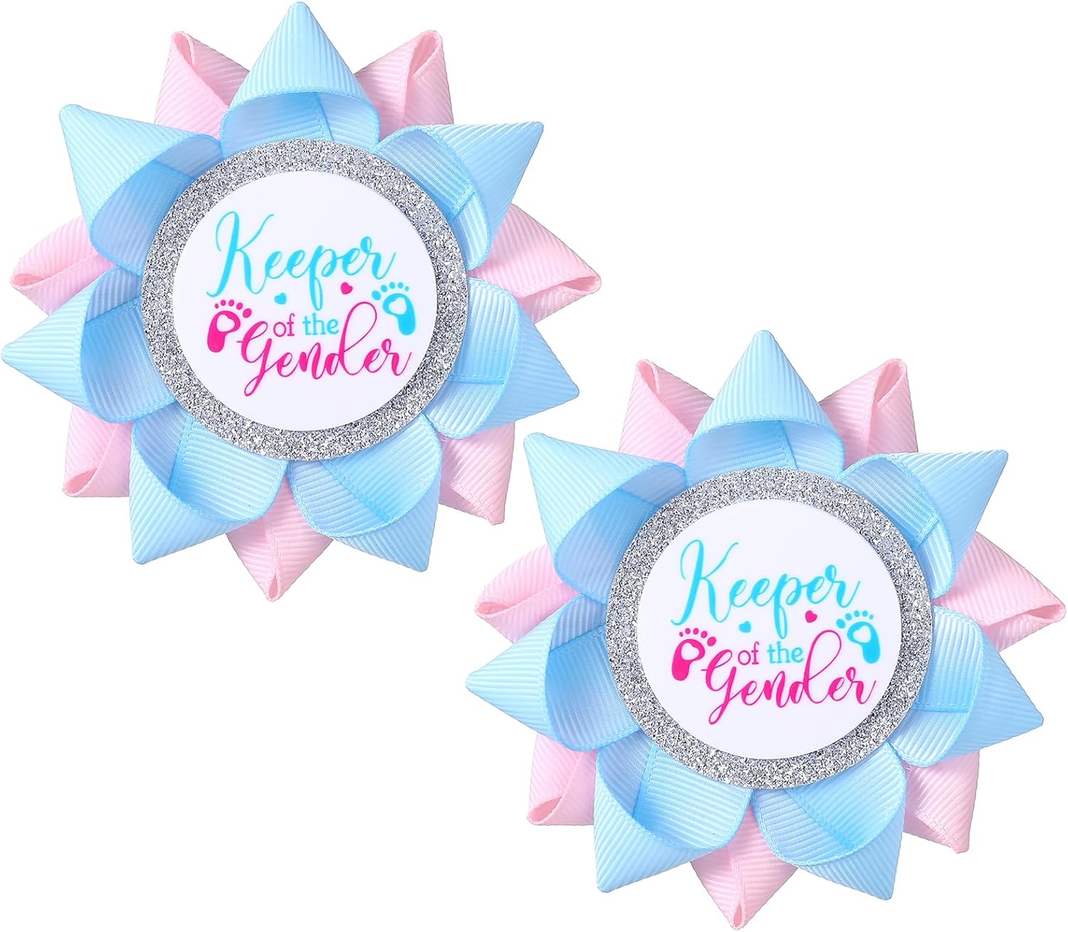 2 PCS Keeper of The Gender Button Pins, Boy or Girl Button Pin