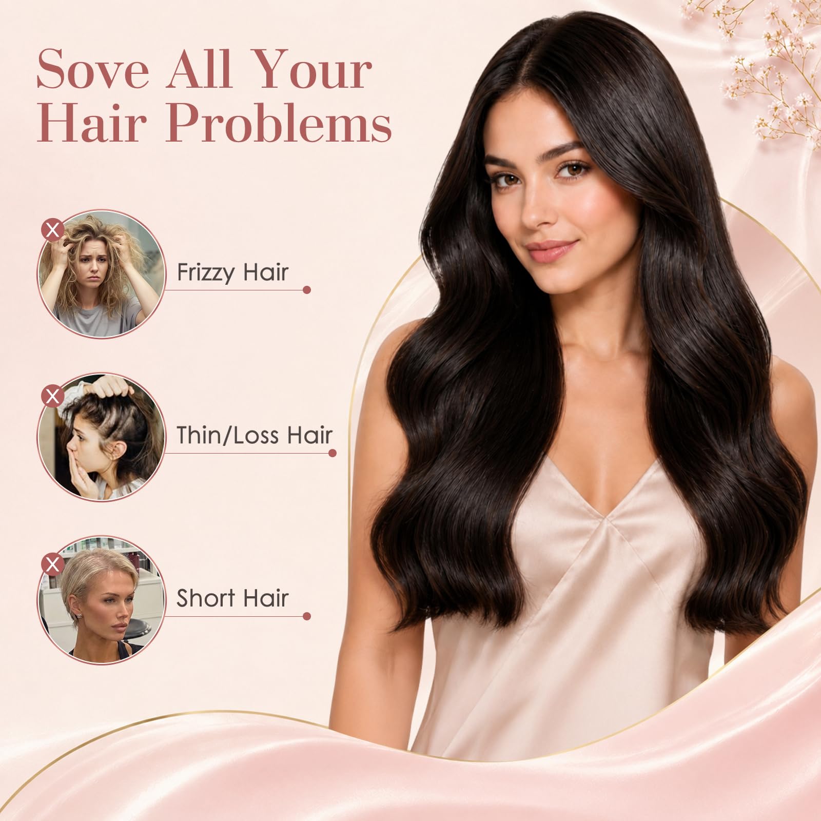 Rich Choices Weft Extensions Echthaar Tressen Zum Einnähen Extensions Haartressen Echthaar Tressen Echthaar Extensions Remy Human Hair Extensions 70cm 100g #4 Mittelbraun Extensions