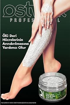 Ostwint Yüz ve Vücut Peeling Scrub Aloe Vera 300 ml, Cilt Temizleyici, Pürüssüzleştirici, Dolaşımı Hızlandırıcı