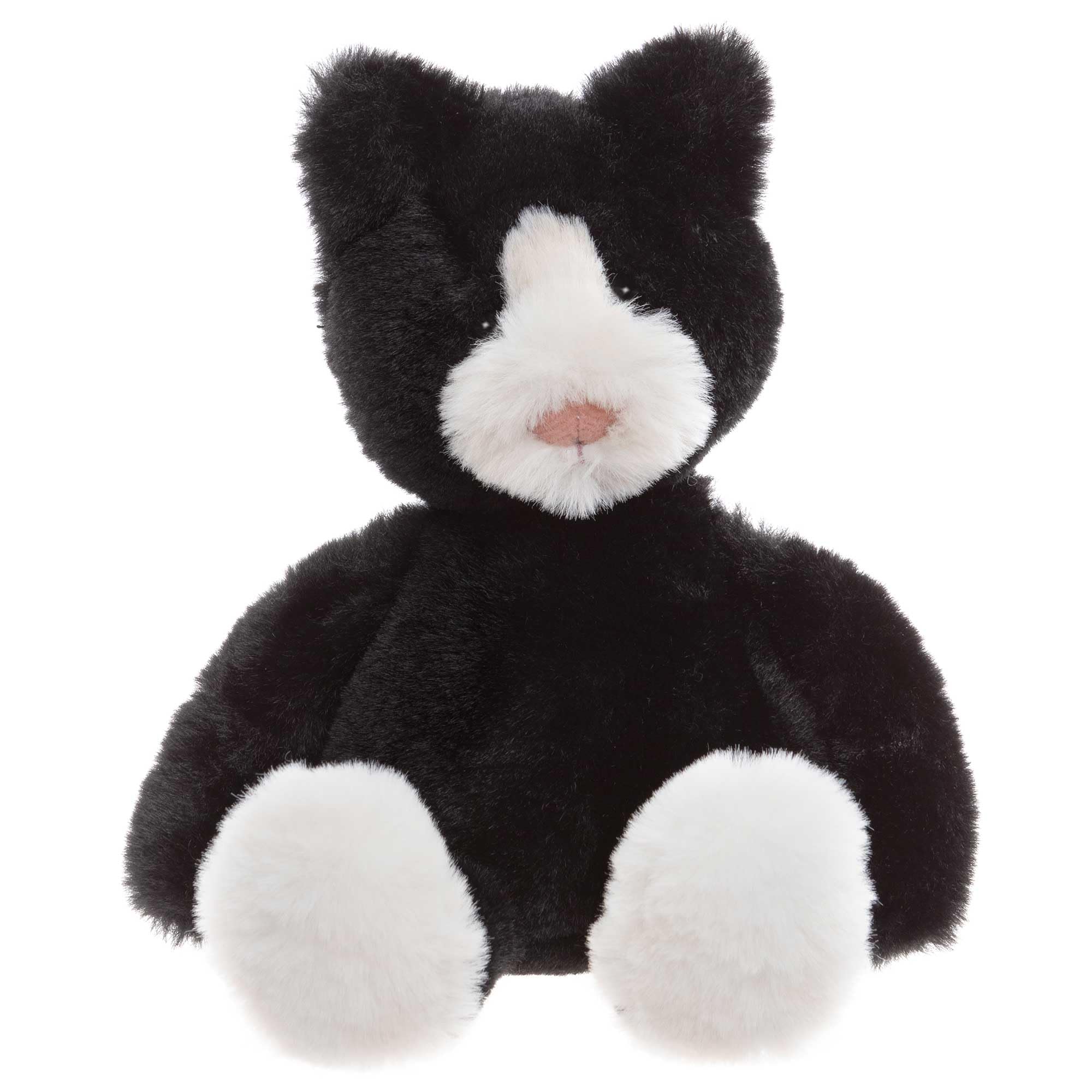 Charlie Bears Puddy Kitten | Bear & Me Raven Black Small Plushie Cat for Children and Adults