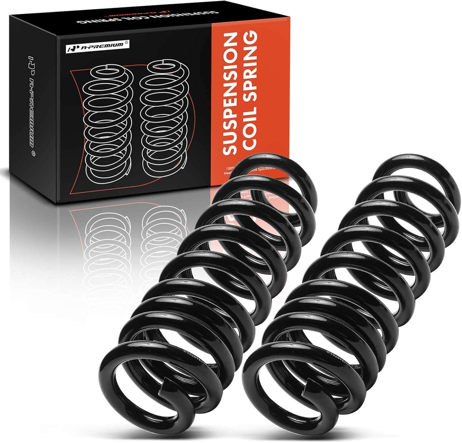 A-Premium Front Coil Springs Compatible with Ford E-350 Super Duty 1999-2014, E-350 Club Wagon 2003-2005, E-350 Econoline, E-350 Econoline Club Wagon 1998-2002, Econoline Super Duty, 2-Pack