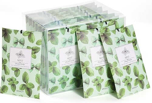 Miniatura 16 de MYARO Paquete de 12 sobres perfumados de sándalo para cajón, armario y espacios pequeños, bolsas de ambientador, eliminador de olores para ropa