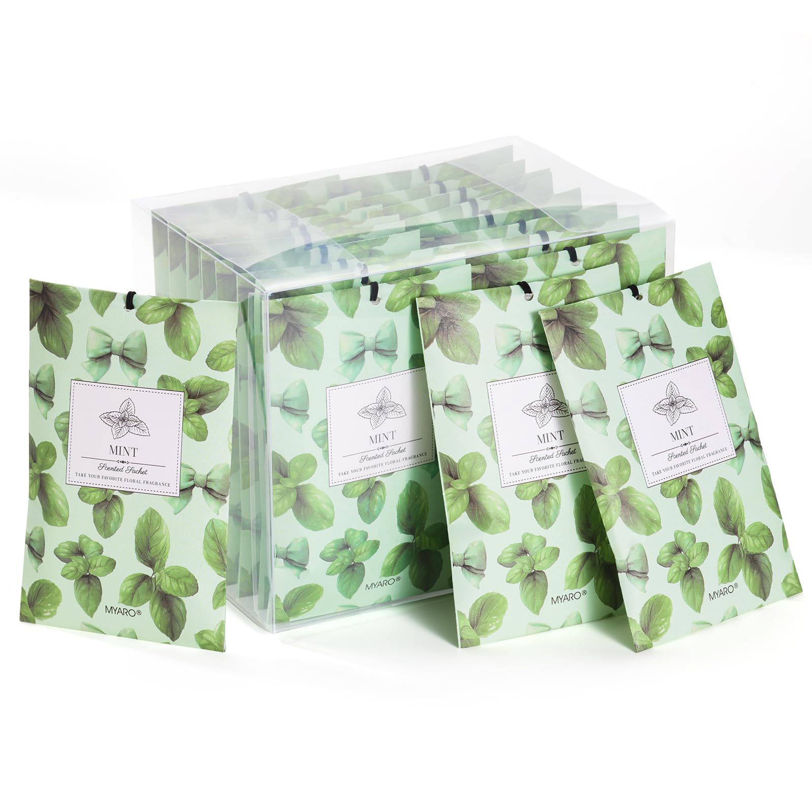 MYARO 20Pcs Peppermint Scented Sachets, Closet Deodorizer Car Air Freshener