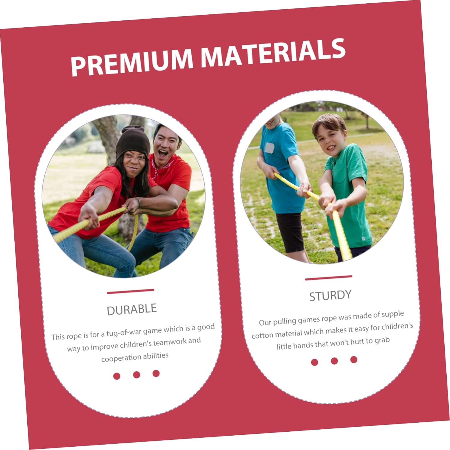 balacoo Handcrafted War Rope Pulling Rope for Game Party Accessory School Sports Event