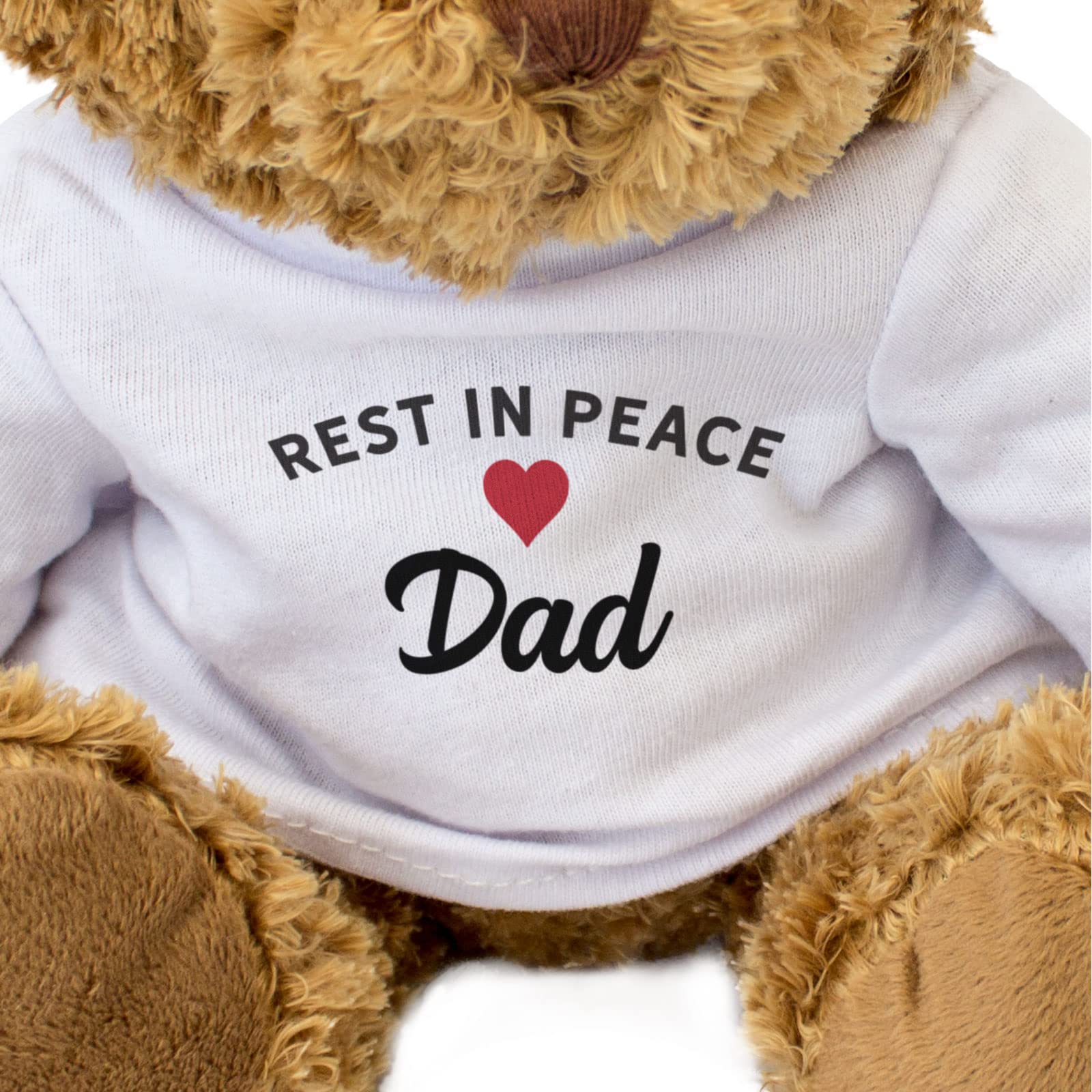 Big Red Egg RIP Dad - Teddy Bear - Cute Soft Cuddly - Rest In Peace, Brown - Image 3