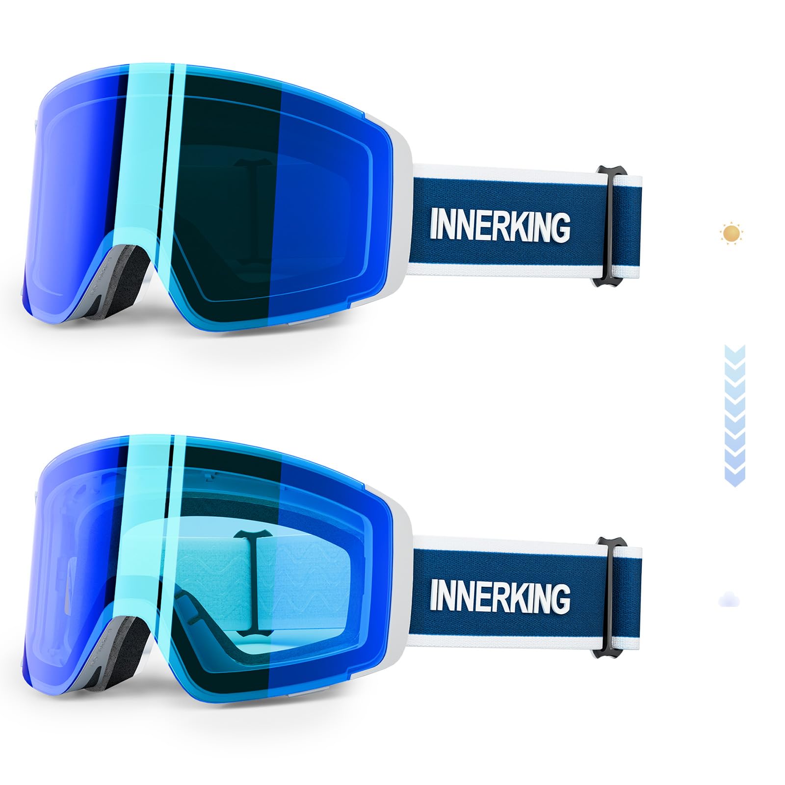 WUVB6015 - Gafas de esquí aprobadas por SGS, para nieve, snowboard, invierno, antiniebla, para adultos, jóvenes, hombres y mujeres