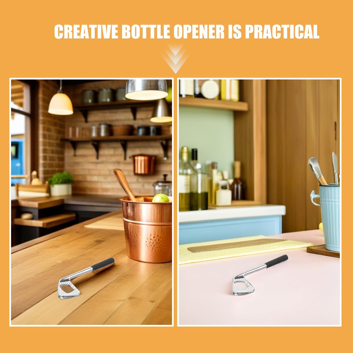 2pcs Golf Club Beer Bottle Opener Zinc Alloy for Party Oktoberfest Decor image 3