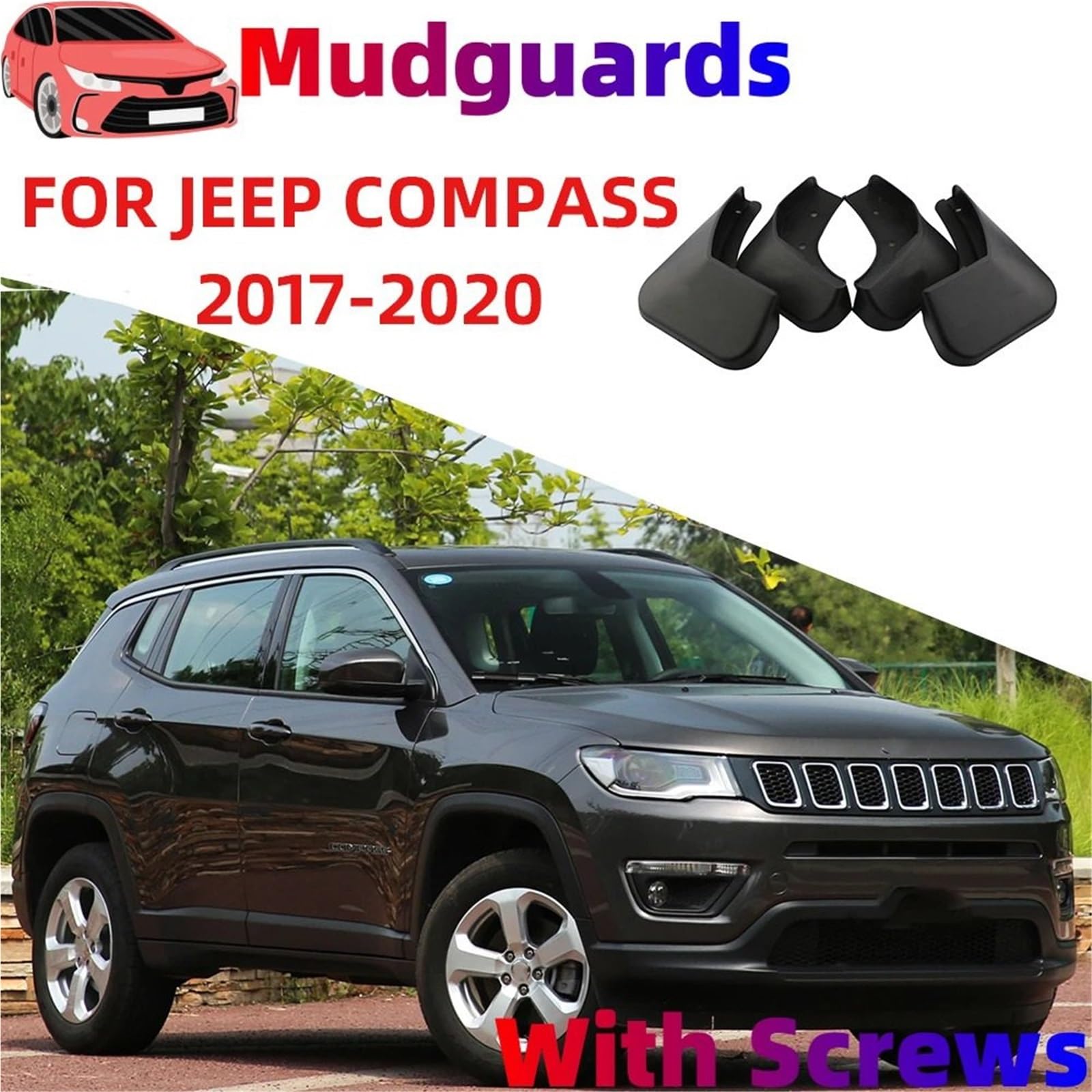 Pare-boue d'aile Convient pour Jeep Compass 2017 2018 2019 garde-boue accessoires de voiture