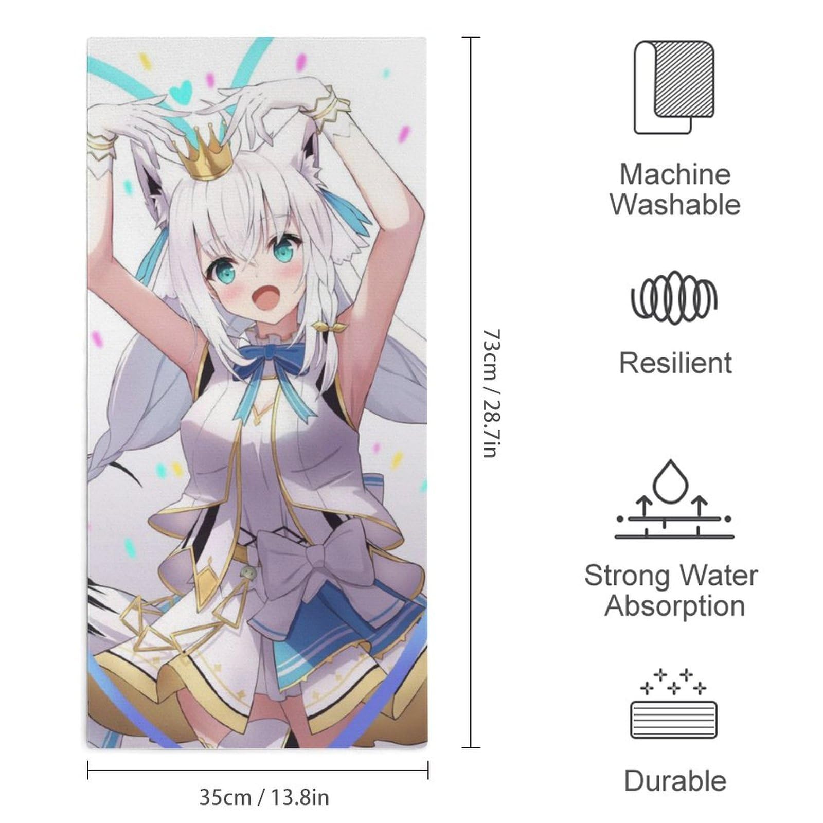 イオン広店】 白上フブキ 掛け軸風タオル 「バーチャルYoutuber
