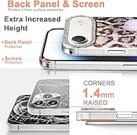 Vista 410 de I-MGAE-IN-AR - Funda diseñada para iPhone 12 y 12 Pro, diseño de mariposa plateada brillante, funda protectora de poliuretano termoplástico, suave