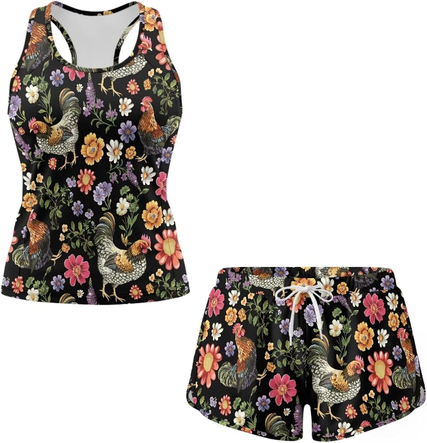 Womens Tankini Swimsuits Sets Tummy Control Bathing Suit Tank Tops Summer Beach Swimwear S-6XL