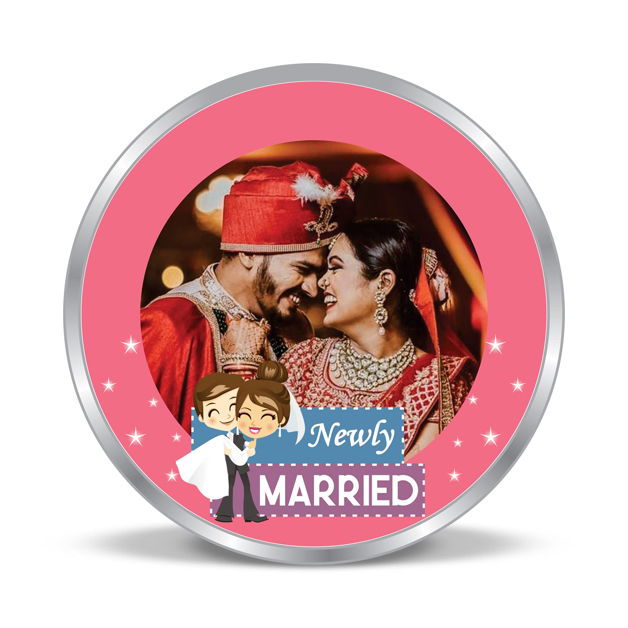 Personalised Newly Married | Wedding Silver Coin 10 Gram | 20 Gram | 50 Gram | 100 Gram BIS Hallmarked with Gift Box 999 Pure by ACPL-image-22