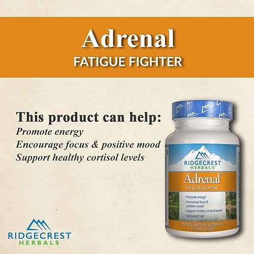 Miniatura 5 de RidgeCrest Herbals Adrenal Fatigue Fighter, Adaptógeno Stress Support, 60 cápsulas veganas