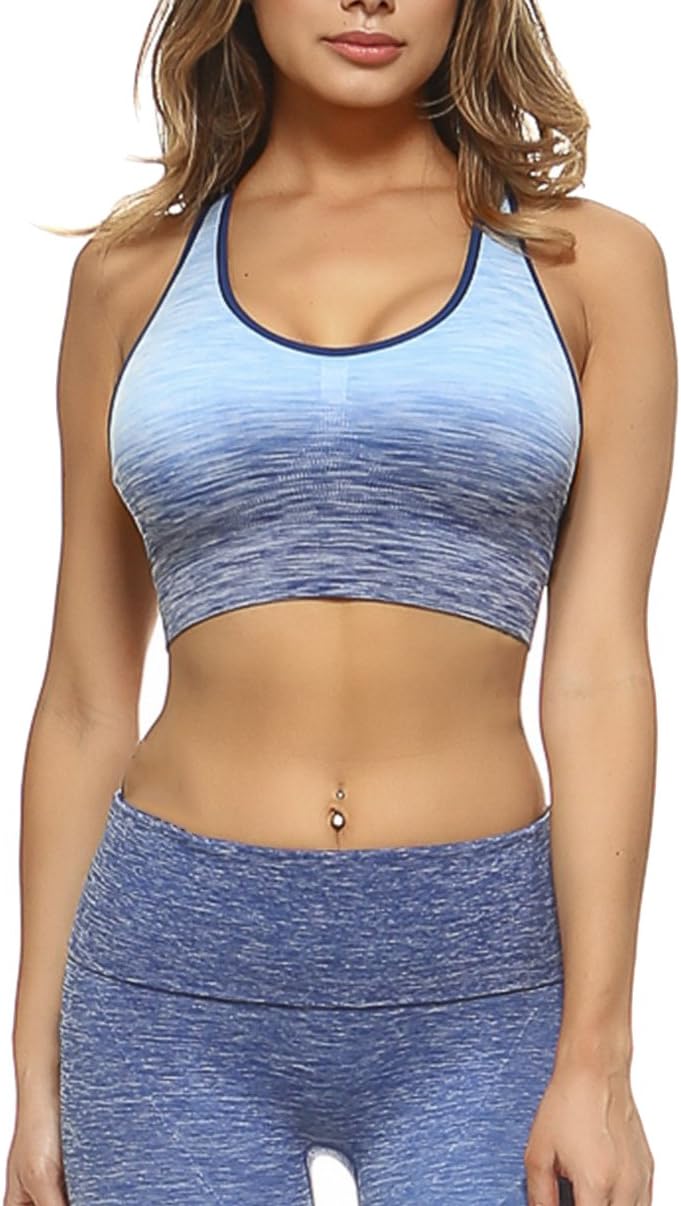 Women's Active Ombre Sports Bra and Leggings Performance Set