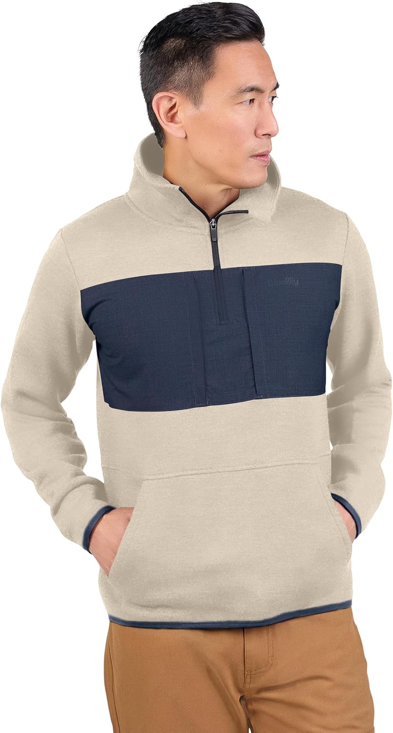 Men's 100% Merino Fleece Jacket By Woolly | RWS Certified | Soft Weather-Ready Warmth, Seattle Designed