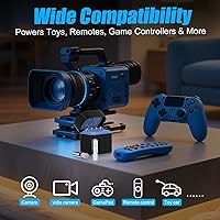 Vista 7 de Maxfree Baterías recargables AA de litio con cargador, paquete de 8 unidades de 1.5V 3600mWh, baterías dobles A de larga duración con pantalla LED