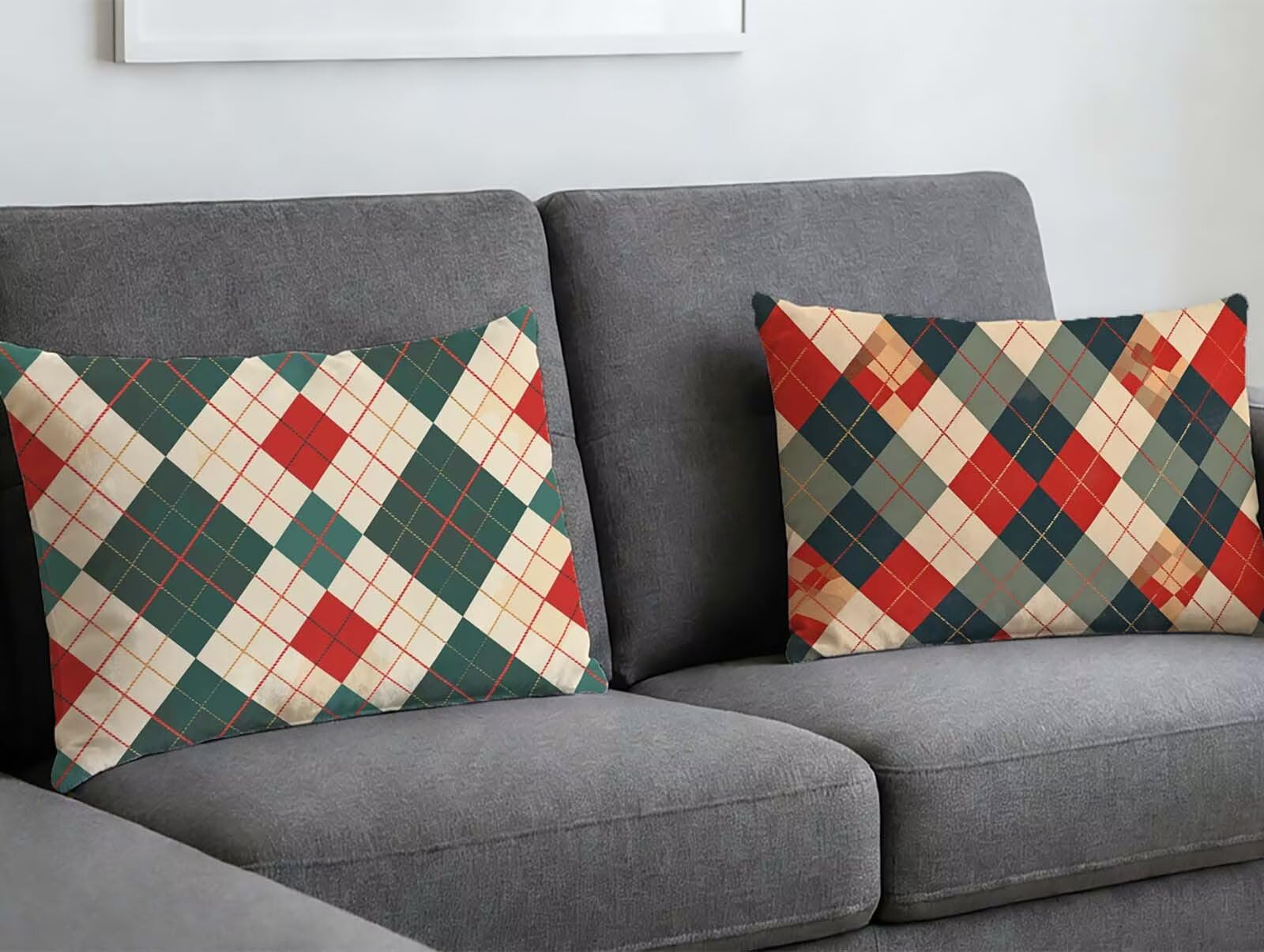 Housse de coussin vert 50x70 cm lot de 2 en velours rectangulaire