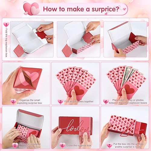 Miniatura 6 de Caja de regalo sorpresa con explosión para dinero, caja de dinero para regalo en efectivo, caja de regalo de explosión, caja de dinero emergente